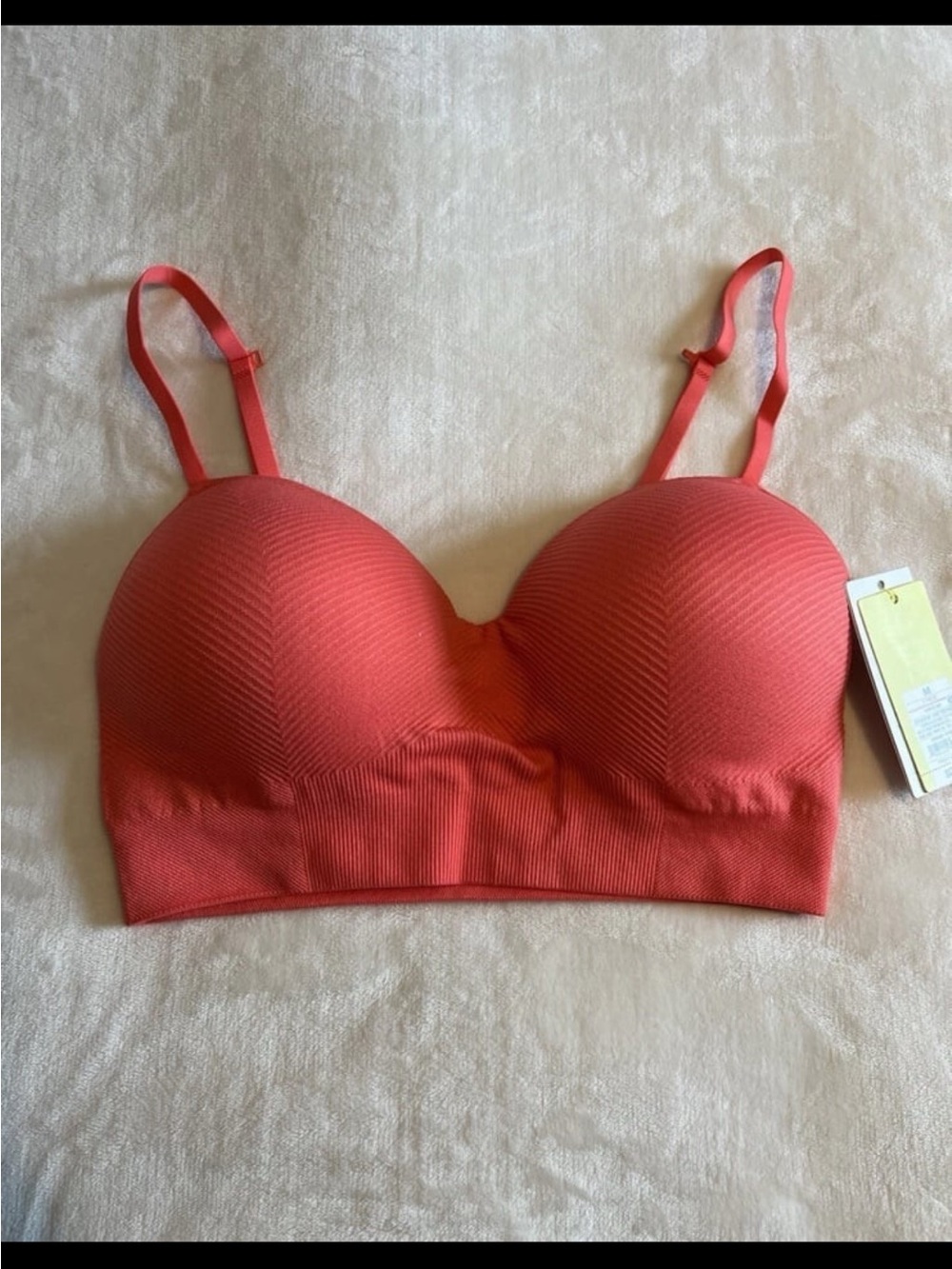 All in motion women medium light red sports bra NWT